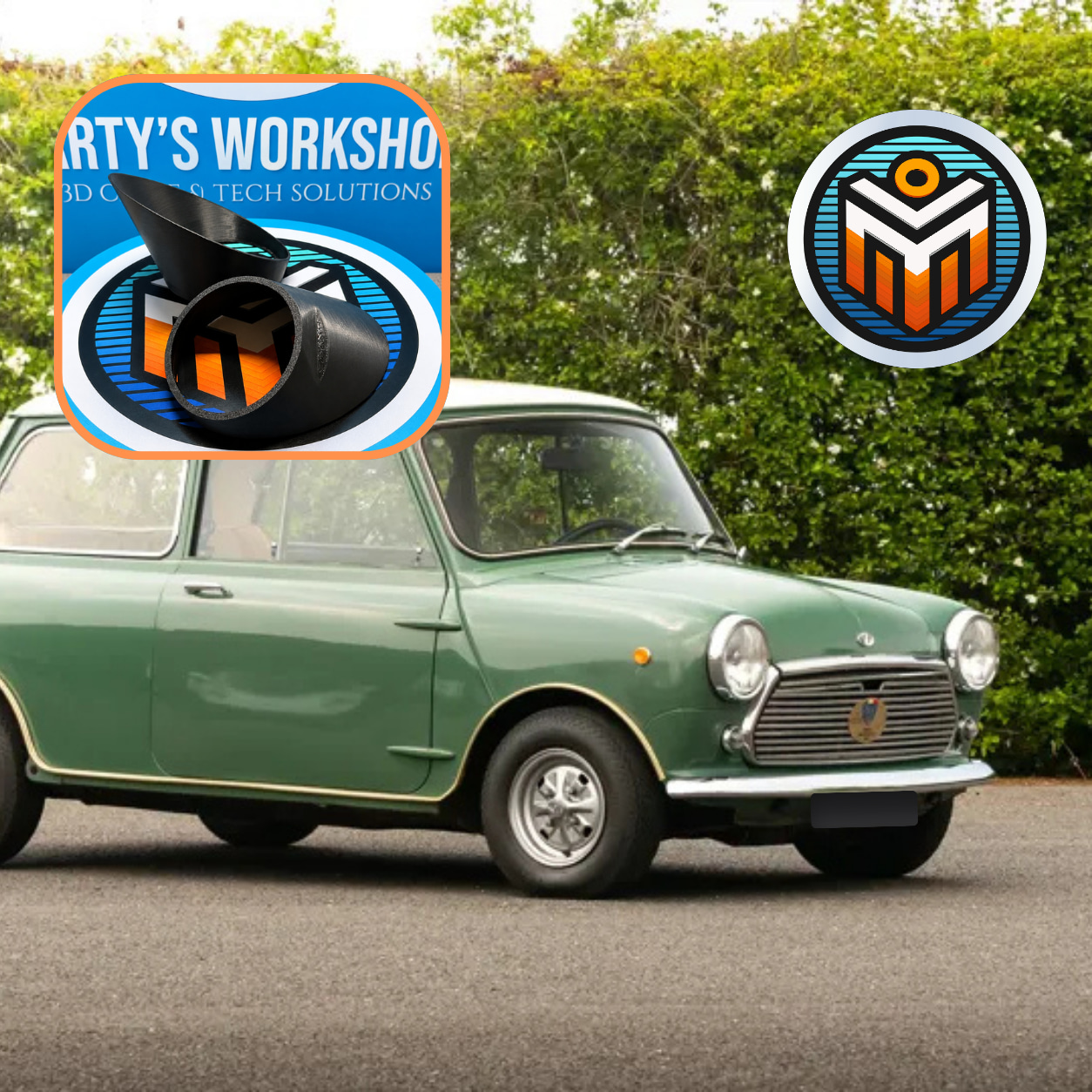 Innocenti Mini Minor MK2 Въздуховоди / Air Ducts - 3D принтиране и сканиране Innocenti Mini Minor MK2 Въздуховоди / Air Ducts